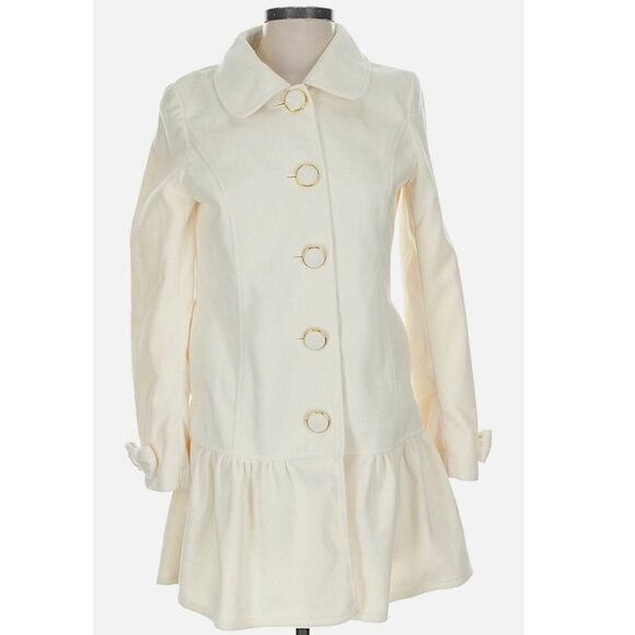 LIZ LISA Hime Gyaru himekaji ivory velveteen coat - Picture 2 of 8